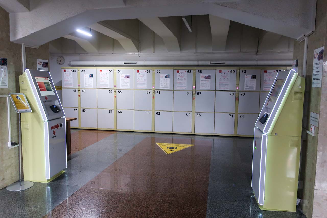 Автоматические камеры хранения на ЖД вокзале Калининград-Южный