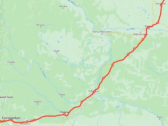 Поезд Е Екатеринбург - Приобье, расписание, маршрут